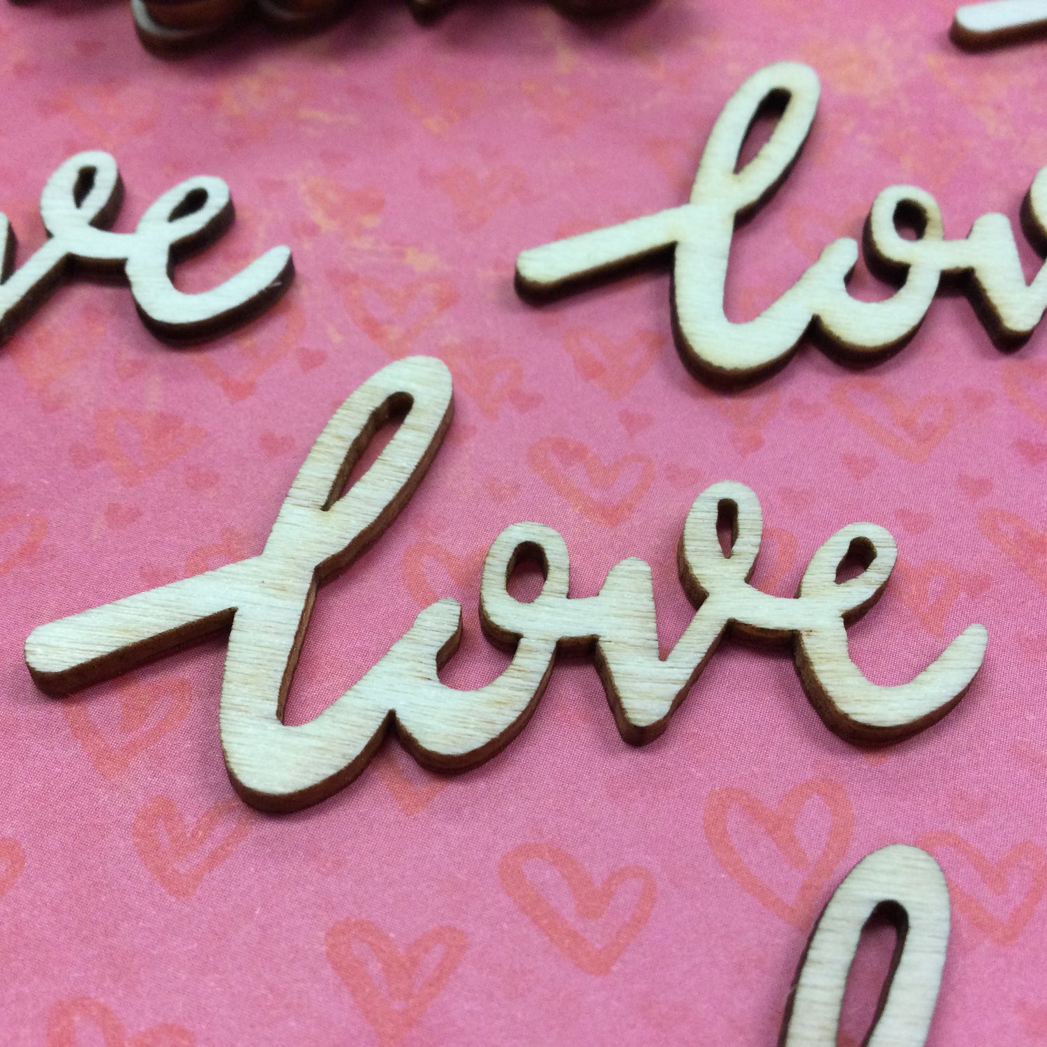 Wooden Word LOVE Wood Embellishment 1pc