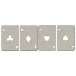 Fabscraps PACK OF CARDS Die-Cut Grey Chipboard Word - Scrapbook Kyandyland