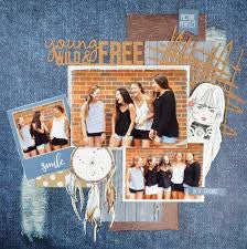 Kaisercraft Boho Dreams Collection FREE Scrapbook Paper 12"x12"