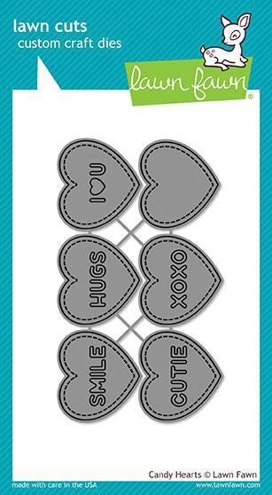 Lawn Fawn Cuts CANDY HEARTS Custom Craft Dies