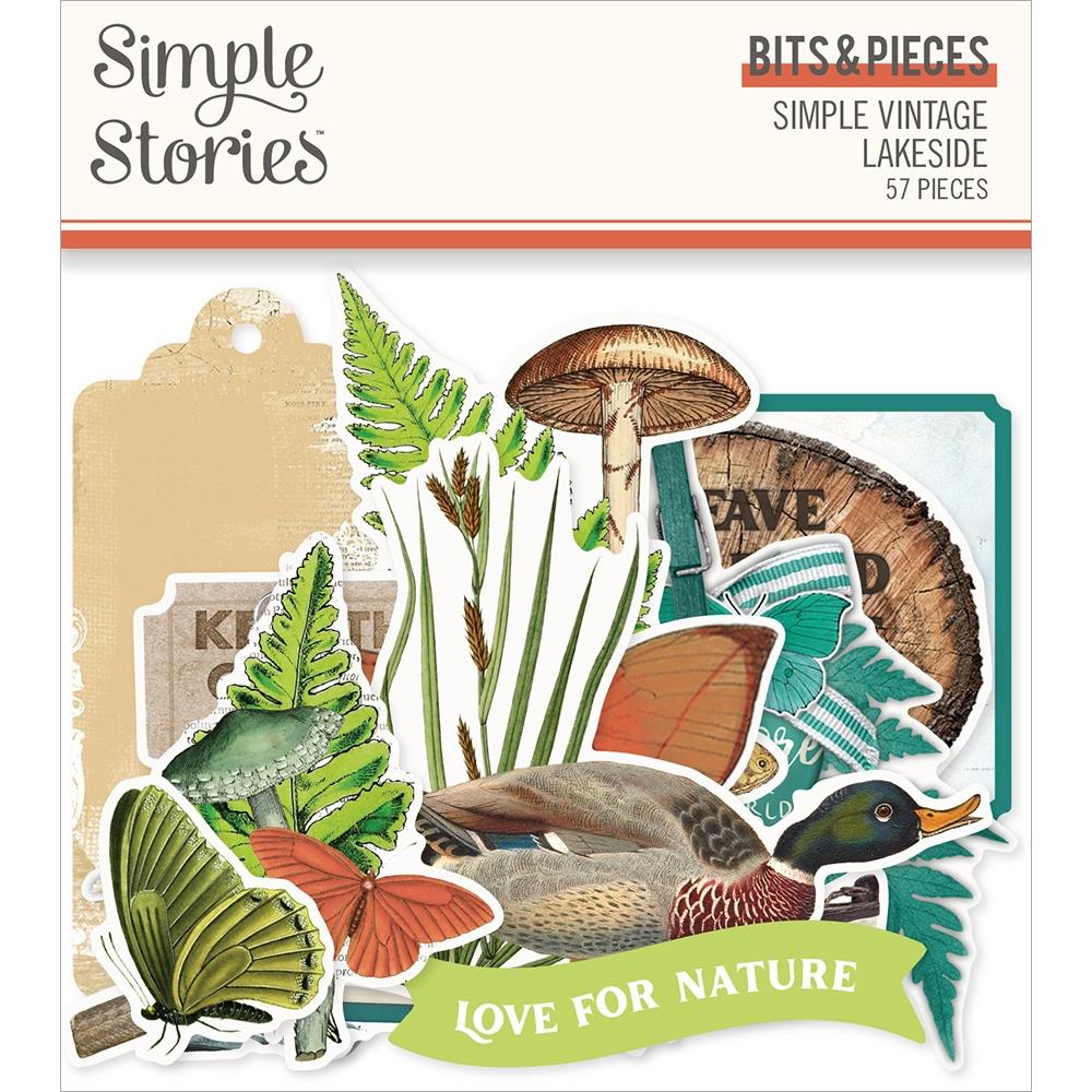 Simple Stories Simple Vintage Lakeside BITS & PIECES 57pc Scrapbooksrus