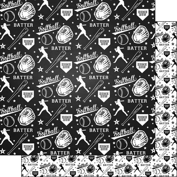 SOFTBALL LIFE Paper Set 12"X12" Scrapbook Paper 12 Sheets ScrapbooksRus