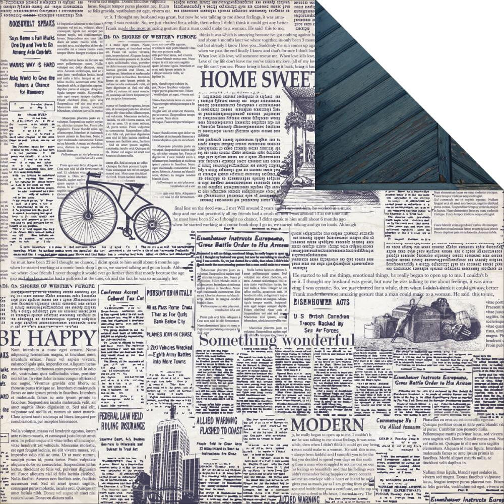 Kaisercraft Blue Bay Collection MISTY Scrapbook Paper 12"x12"