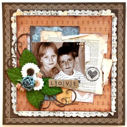 KaiserCraft HOMEMADE Clear Acrylic Stamps 4"X6" 7 pc - Scrapbook Kyandyland