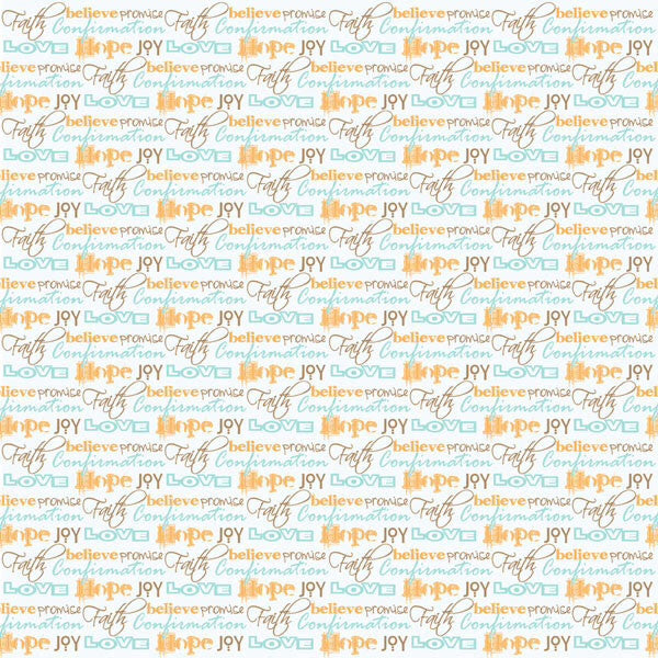 Scrapbook Customs CONFIRMATION 12"X12" Cardstock Paper - Scrapbook Kyandyland