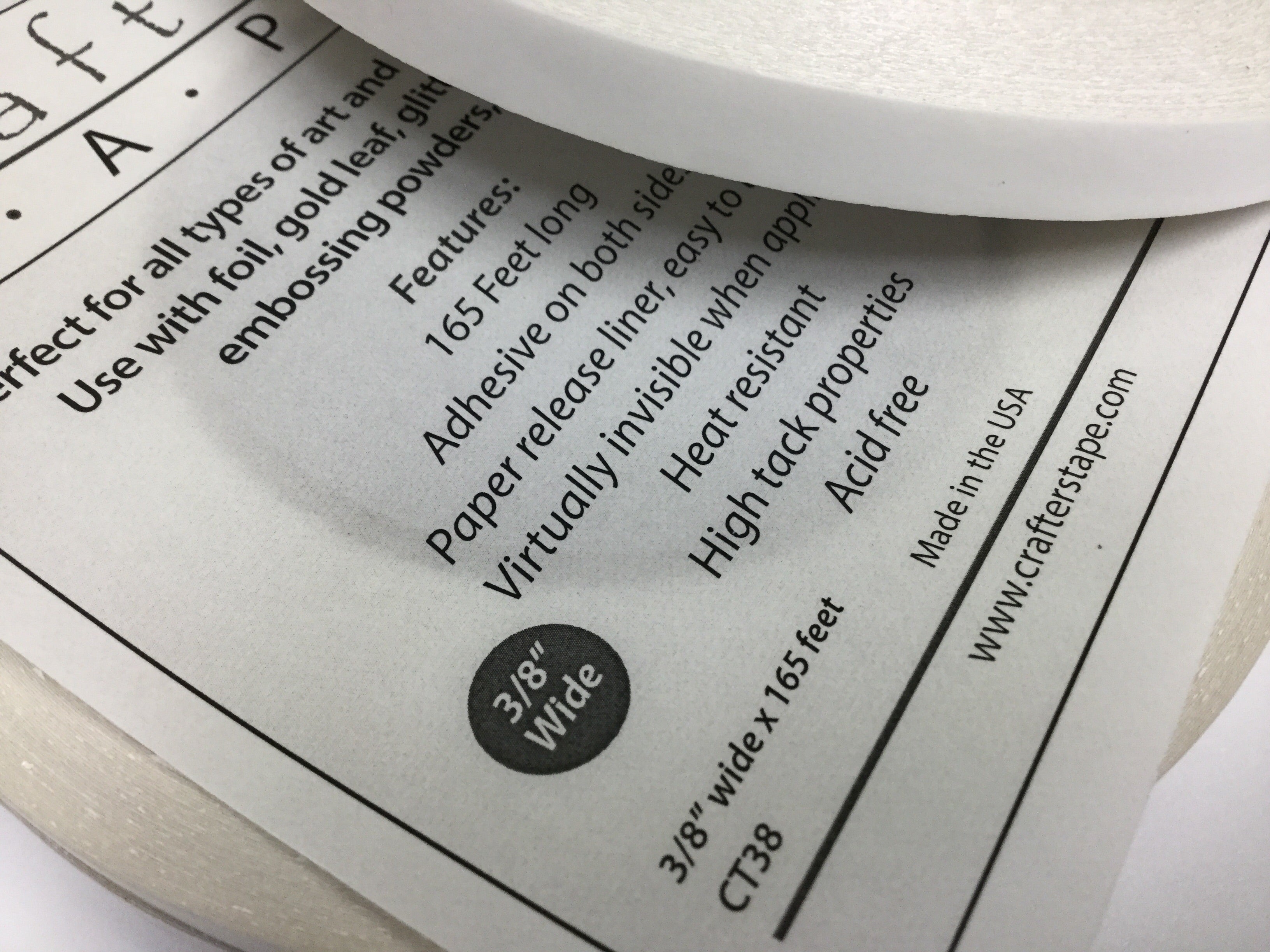 Crafters Tape 3/8" Double Sided Adhesive Tape 165 ft Scrapbooksrus