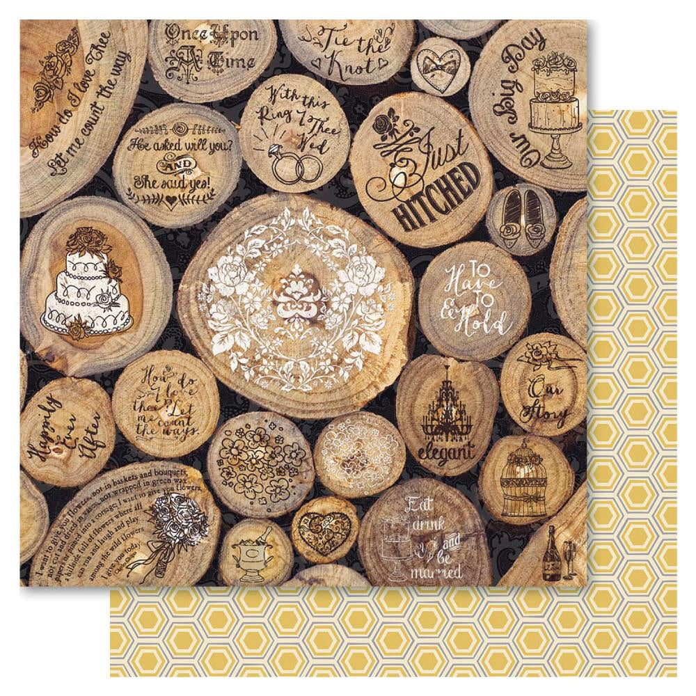 Bella! Get Hitched RUSTIC 12x12 Scrapbook Paper Scrapbooksrus