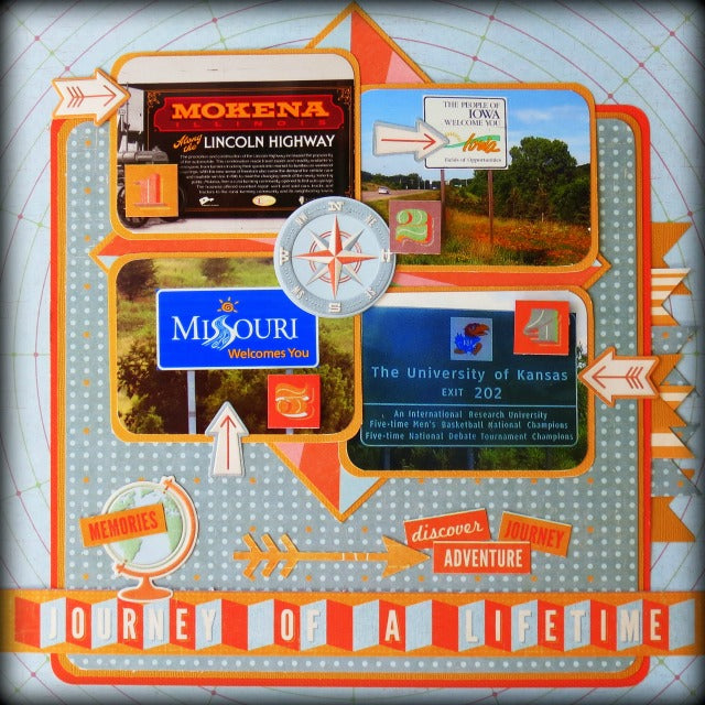 Scrapbook Layout WeR Memory JET SET Travel 12X12 Scrapbook Album Kit 450pc @Scrapbooksrus