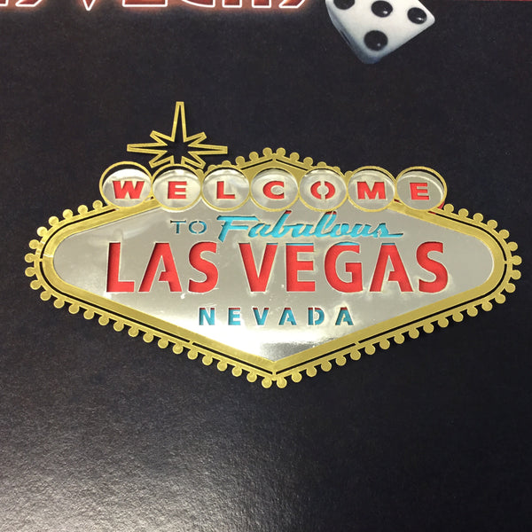 Welcome To Las Vegas Custom Metal Shape Sign 28 x 21 Inches