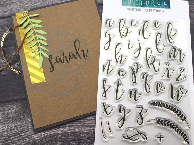 Concord & 9th SOPHISTICATED SCRIPT Stamp Set 32 pc.