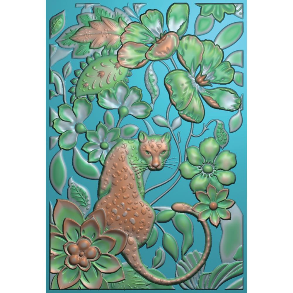 Craft Consortium ENCHANTED JUNGLE Embossing Folder 5"x7"