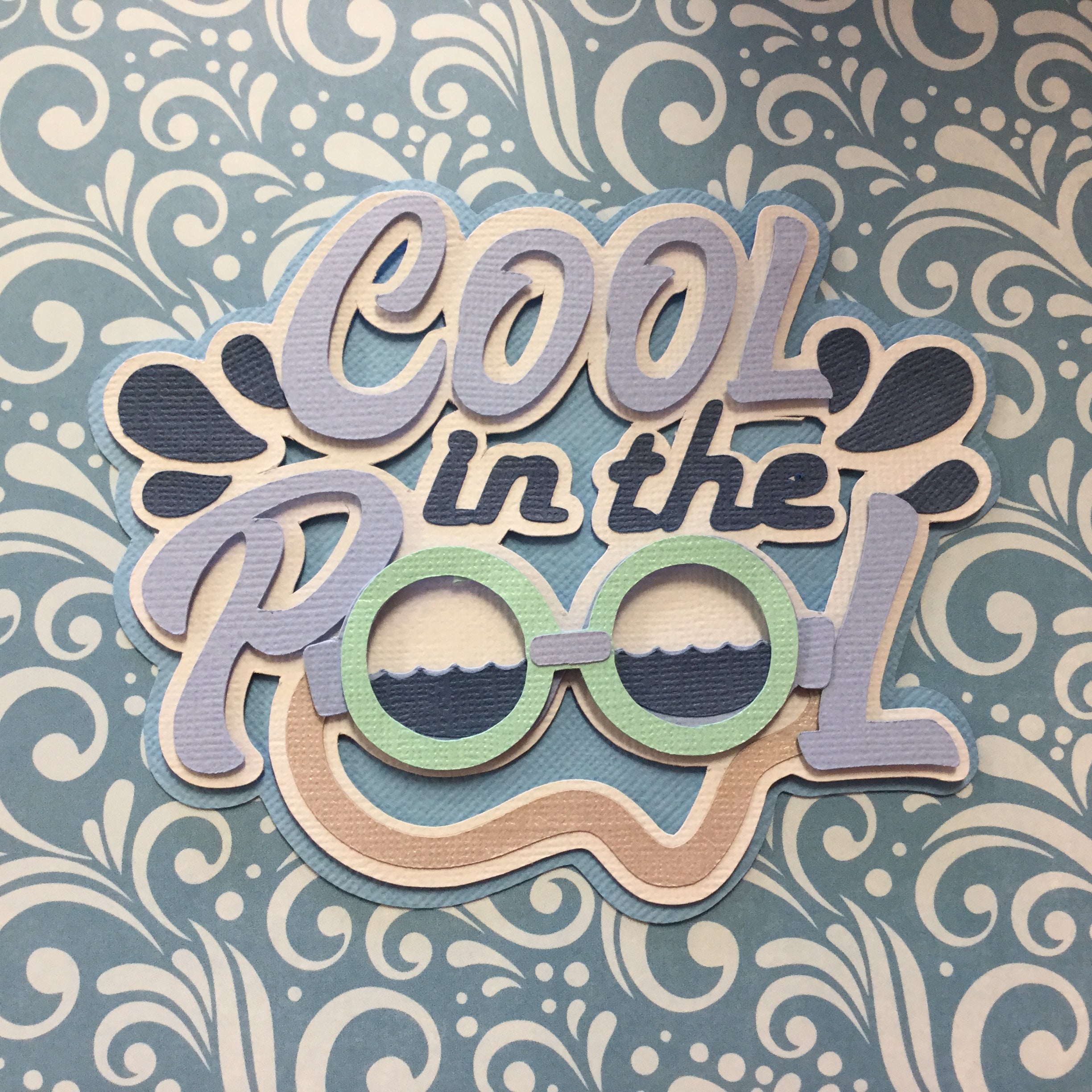 Summer COOL IN THE POOL Die Cuts