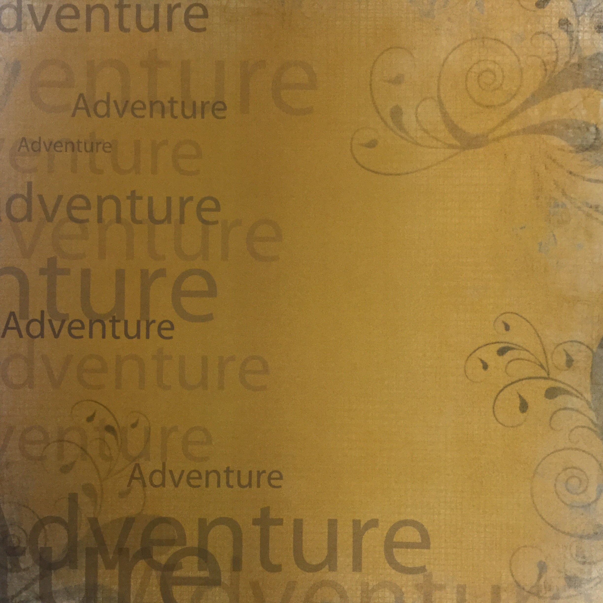 ADVENTURE School Grunge Orange 12"X12" Custom Travel Paper Sheet LV Scrapbooksrus