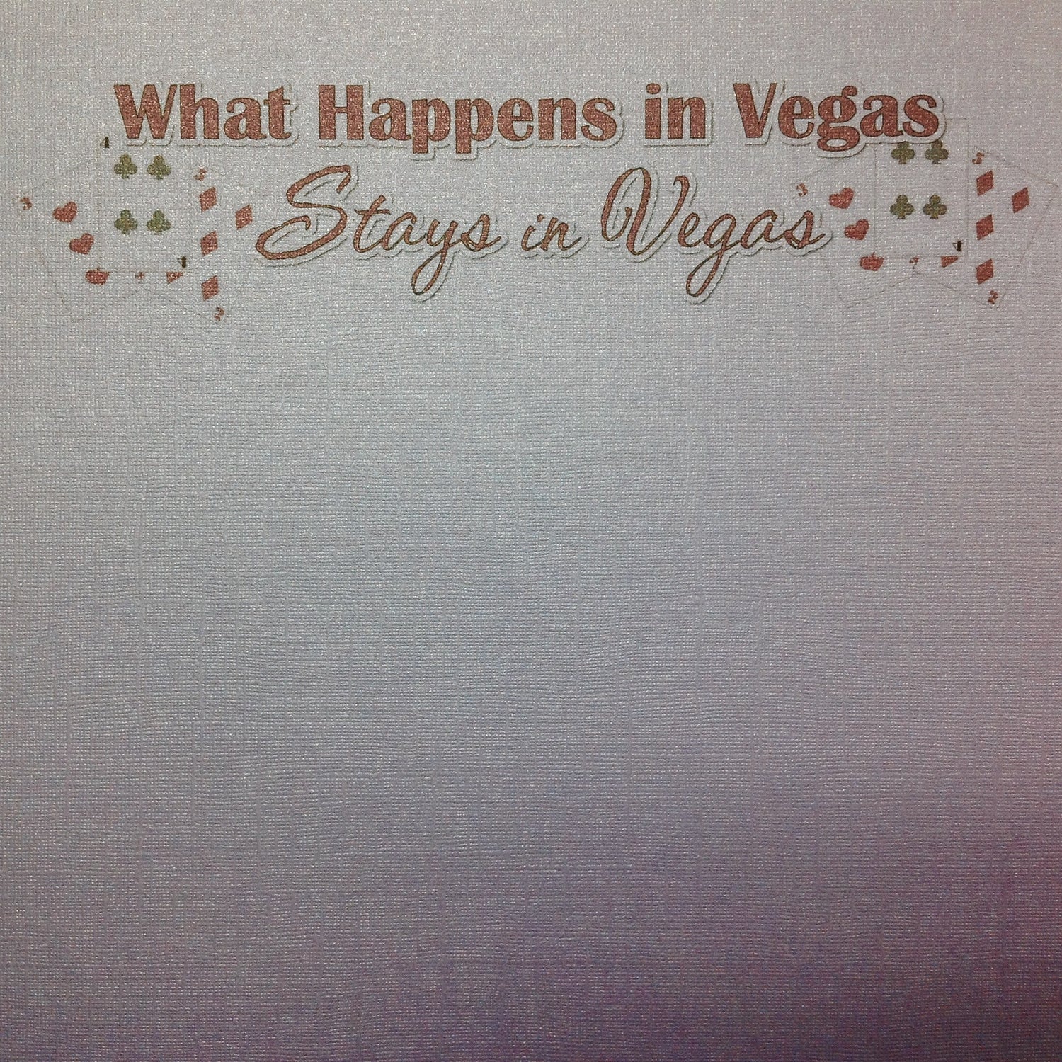 What Happens In Vegas Amulet Bling 12"X12" Scrapbook Paper