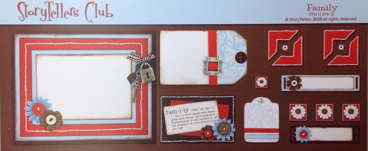 StoryTellers FAMILY 4-2 DIECUTS 6"X13"