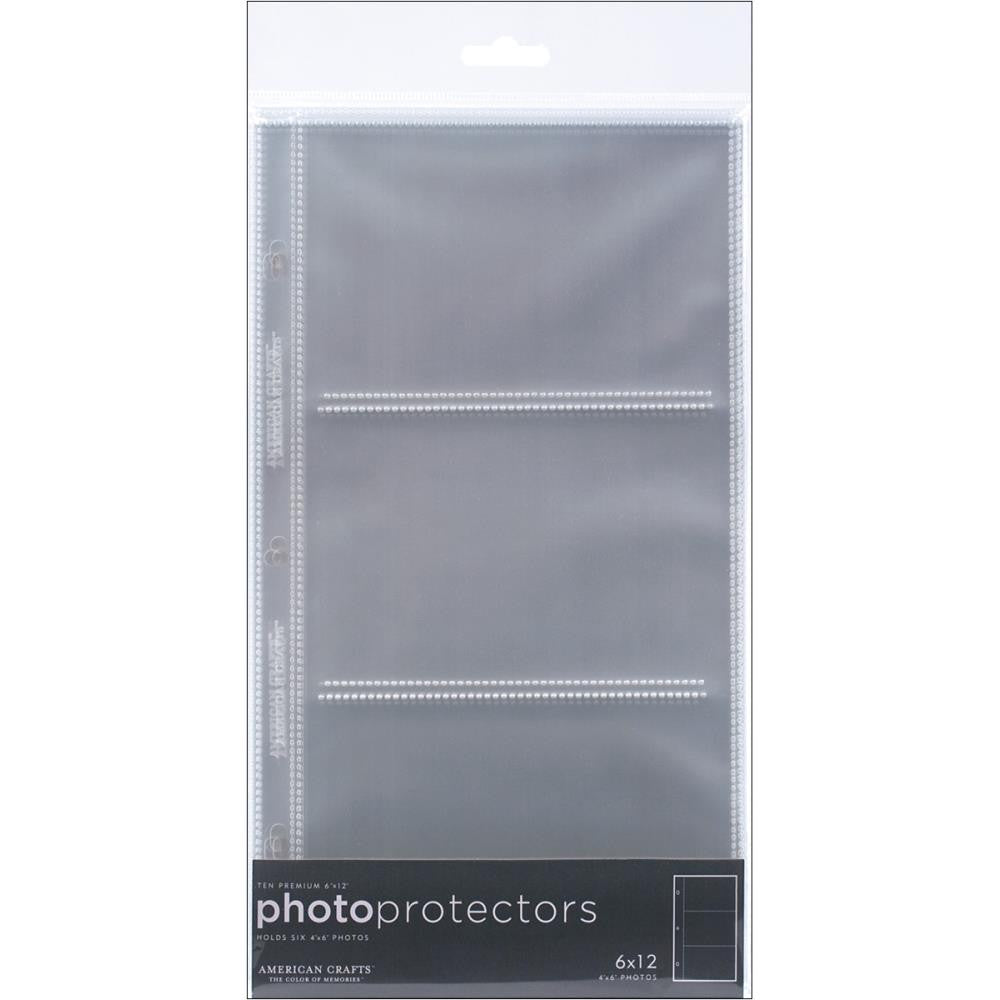 American Crafts 6&quot;X 12&quot; Page Protectors Side Loading 10pc - Scrapbook Kyandyland