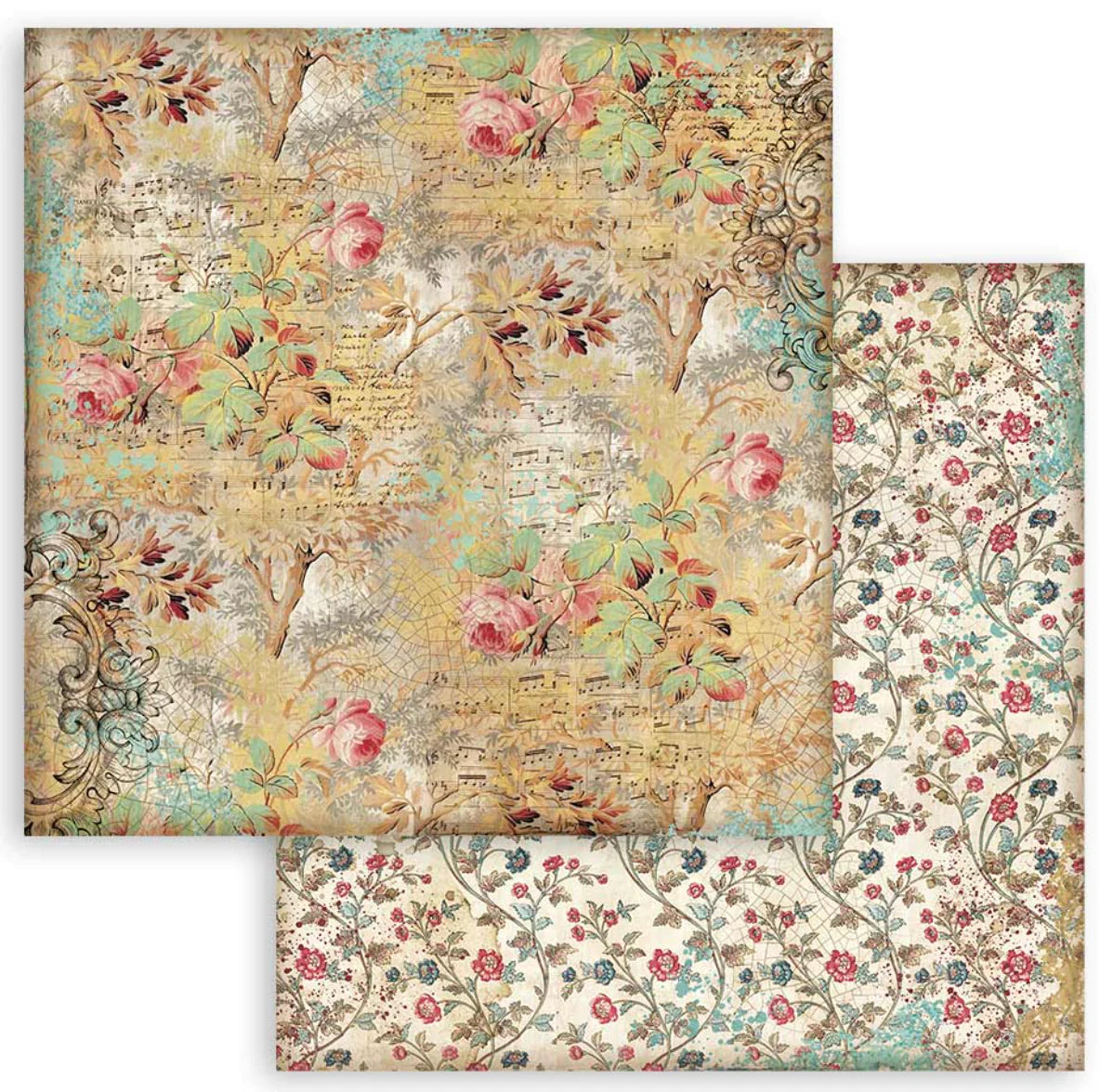 Stamperia Maxi Backgrounds DESIRE 12"X12" Scrapbook Paper Pack Scrapbooksrus