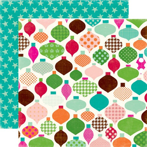 Echo Park HOLLY JOLLY CHRISTMAS 12"X12" Cardstock Paper - Scrapbook Kyandyland