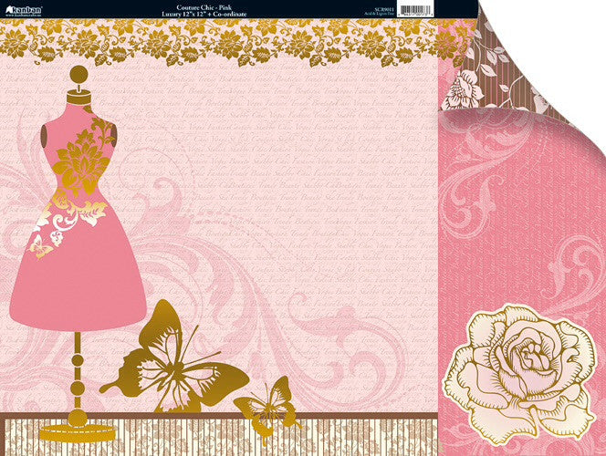 Kanban COUTURE CHIC Cardstock 12"X12" - Scrapbook Kyandyland