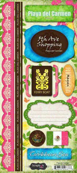 Mexico Playa del Carmen 12x12 Kit Sightseeing Travel Paper 5pc