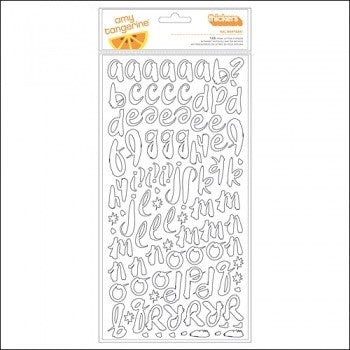 American Crafts Amy Tangerine MUSE Chipboard Alphabet Stickers - Scrapbook Kyandyland