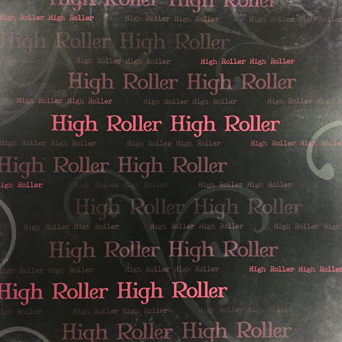 Old Antique Words HIGH ROLLER Pink 12"X12" Custom Travel Paper LV Scrapbooksrus