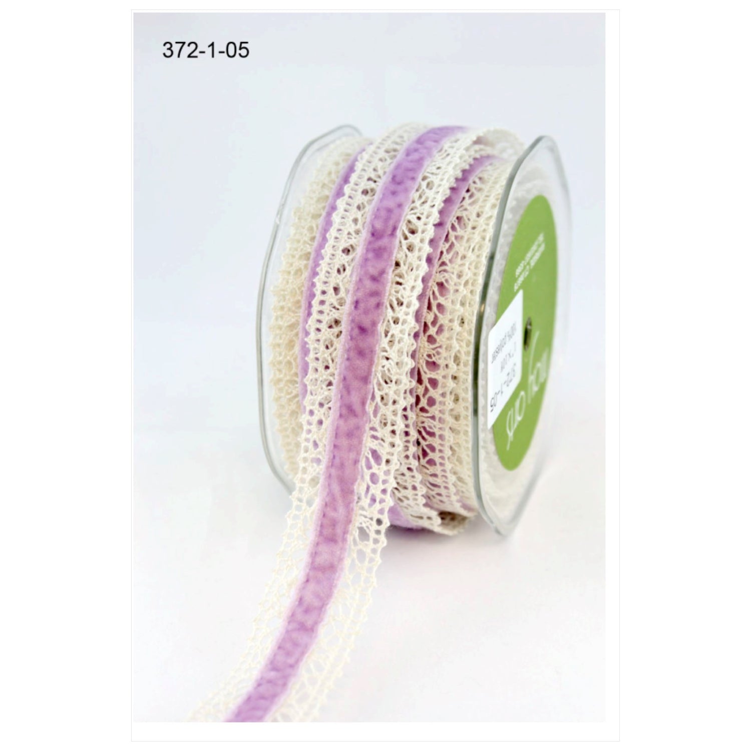 May Arts 1" Crochet Velvet Center Ribbon 1 yard