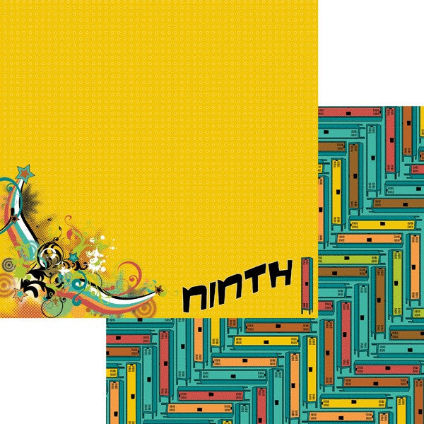 Moxxie School Zone NINTH GRADE 12"X12" Cardstock Paper Sheet - Scrapbook Kyandyland