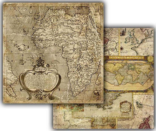 7 gypsies GLOBAL COLLECTION 12"X12" Scrapbook Paper 1 Sheet - Scrapbook Kyandyland