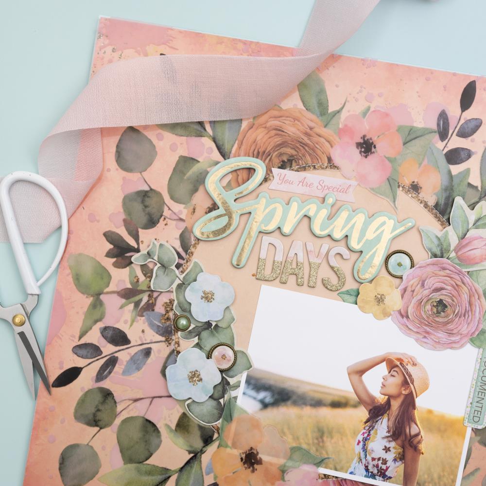 Bo Bunny Willow & Sage SPECIALTY ACETATE 12"X12" Scrapbook Transparency Paper