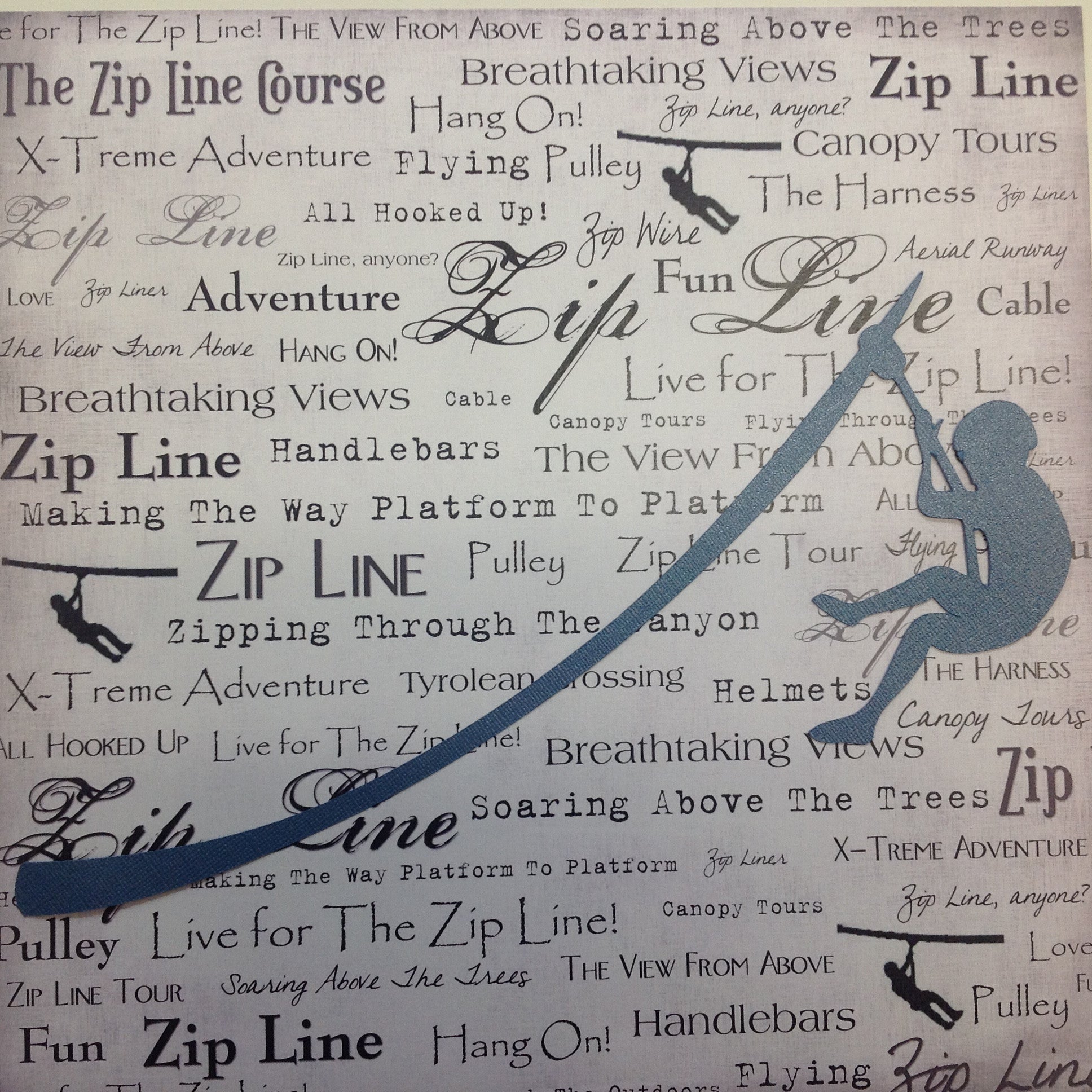 ZIP LINE Brown Scrapbook Die Cut ScrapbooksRUs