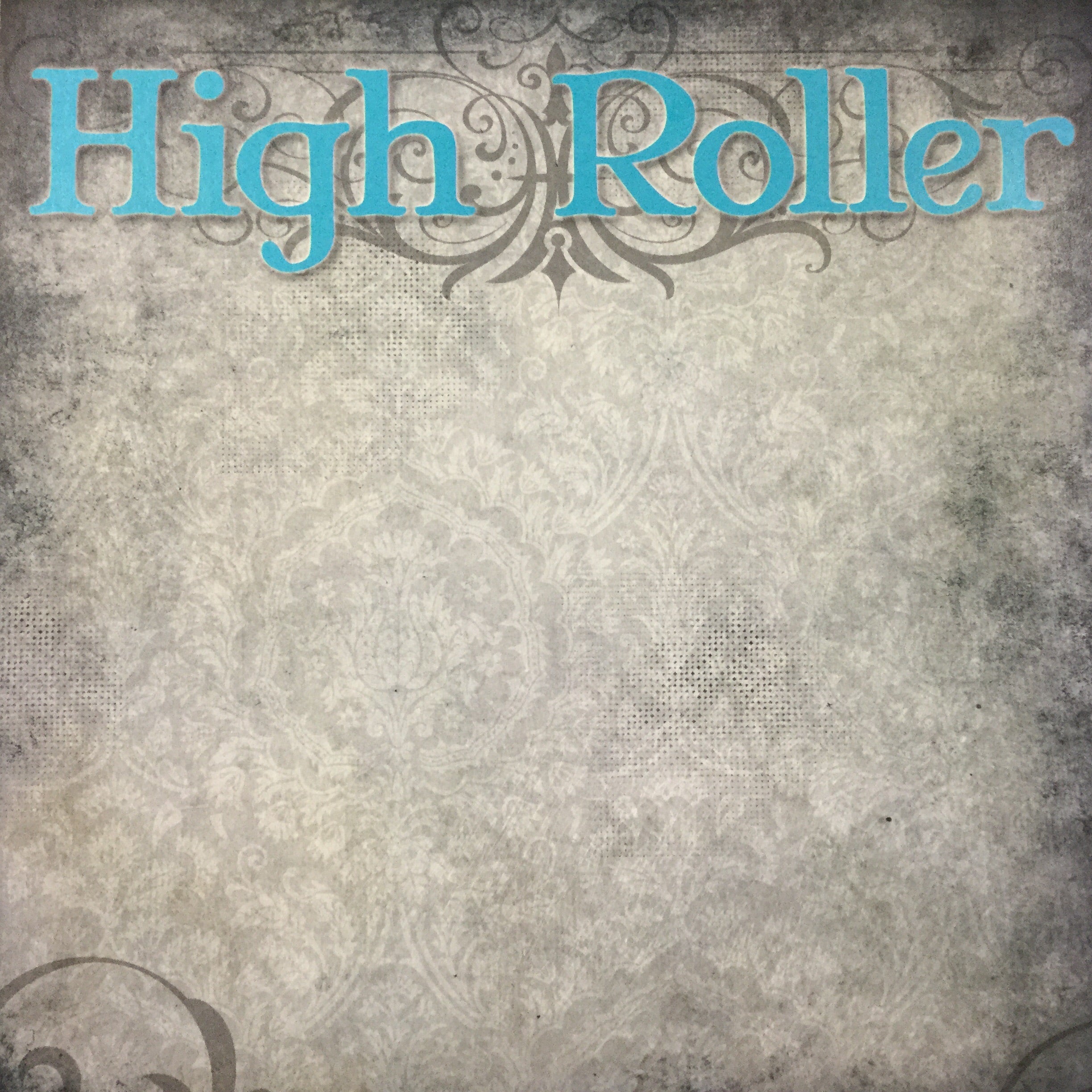 Old Antique HIGH ROLLER Teal 12"X12" Custom Travel Paper LV