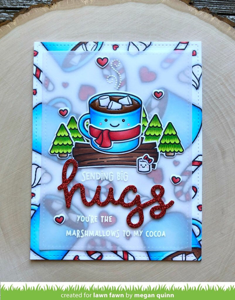 Lawn Fawn THANKS A LATTE Clear Stamps Coffee Sample @scrapbooksrus