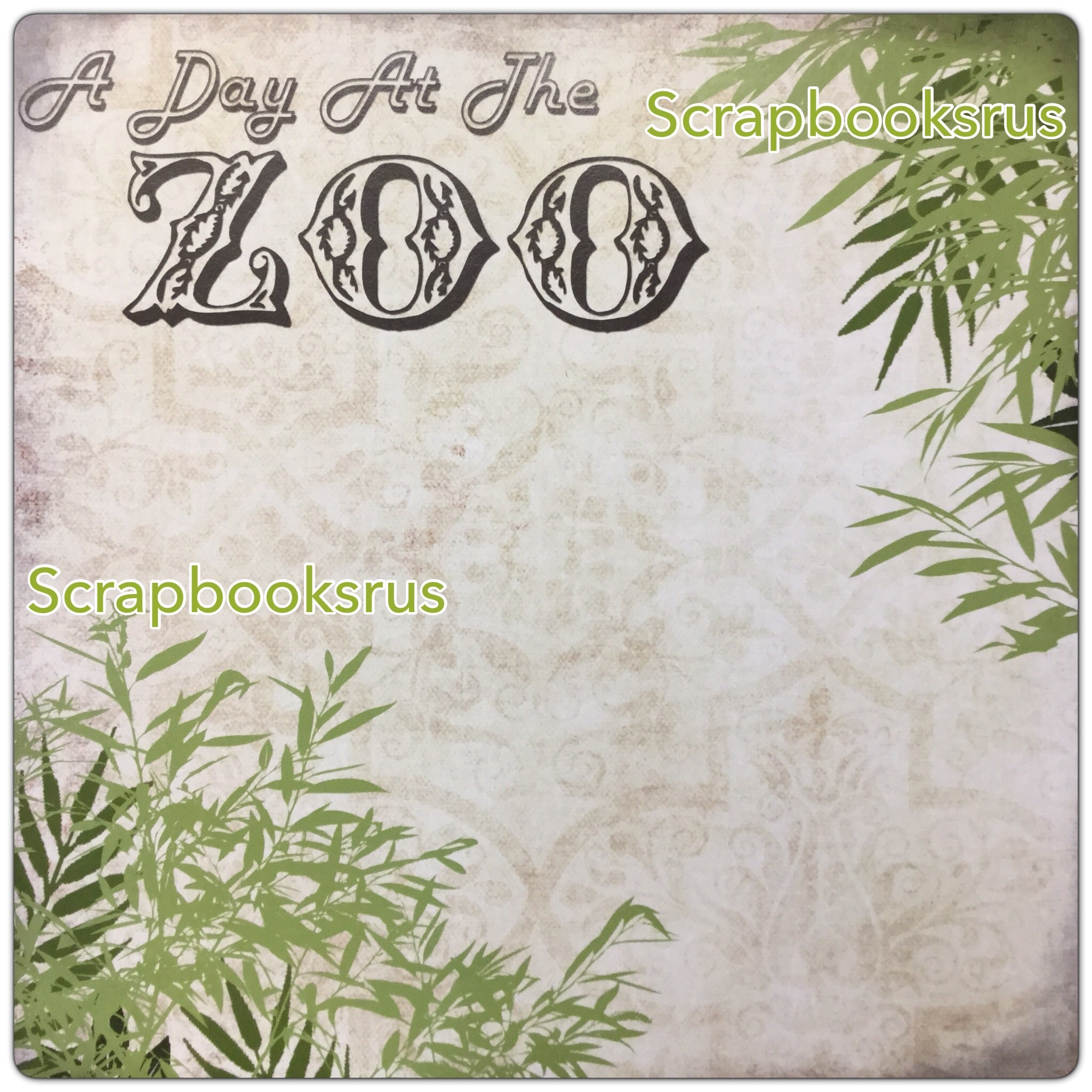 A Day At The Zoo 12"X12" Scrapbook Paper