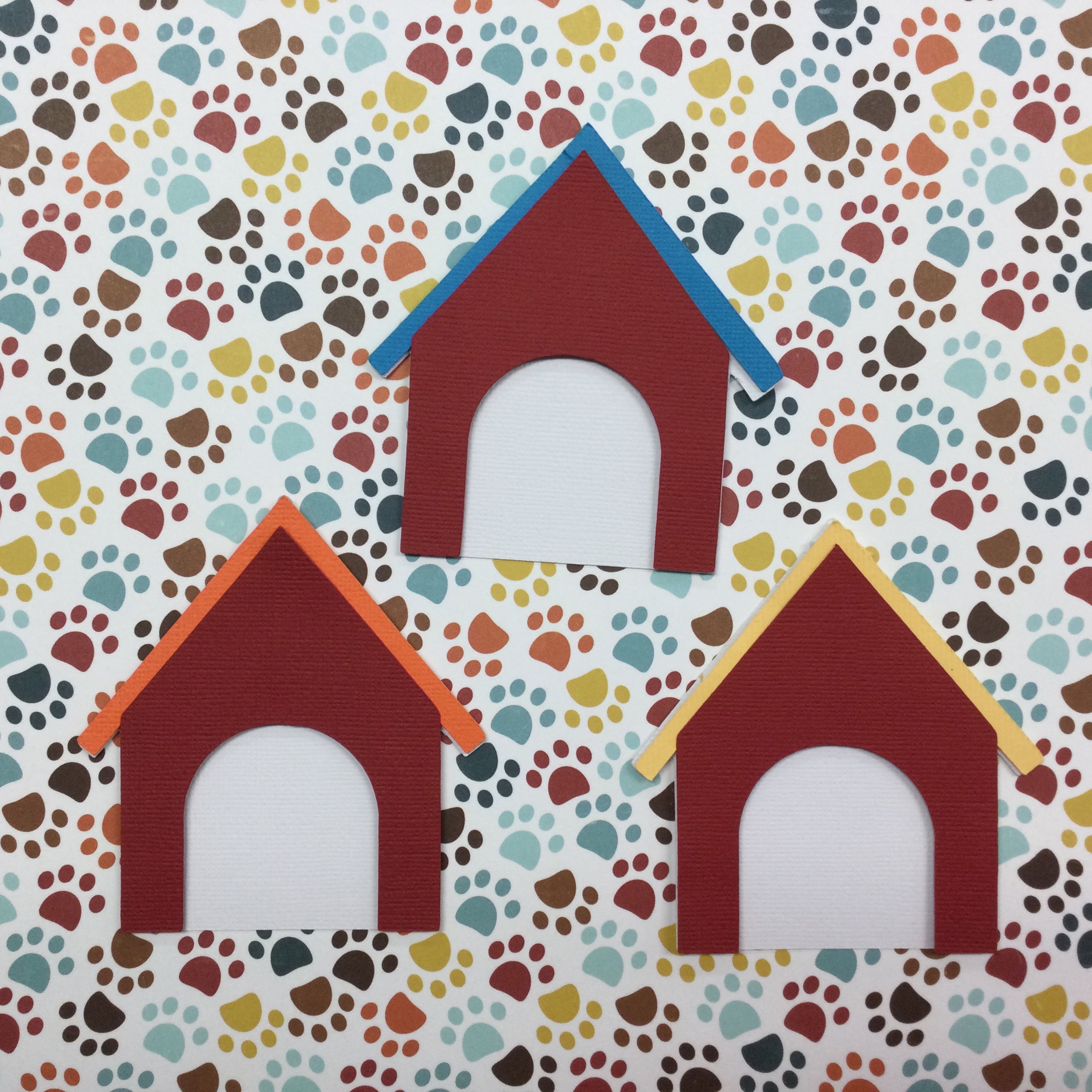 Scrapbooksrus DOGHOUSE Diecut Dog Puppy House Scrapbook Die Cuts
