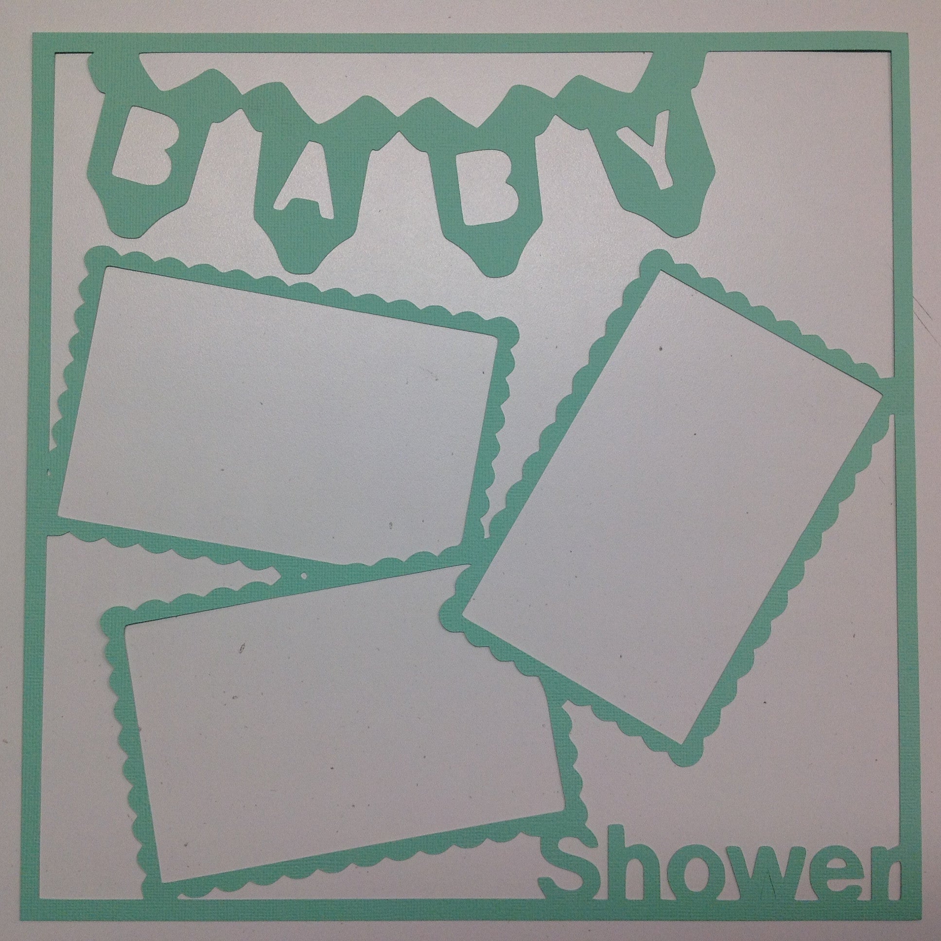 Page Frame BABY SHOWER 12"x12" Scrapbook Overlay