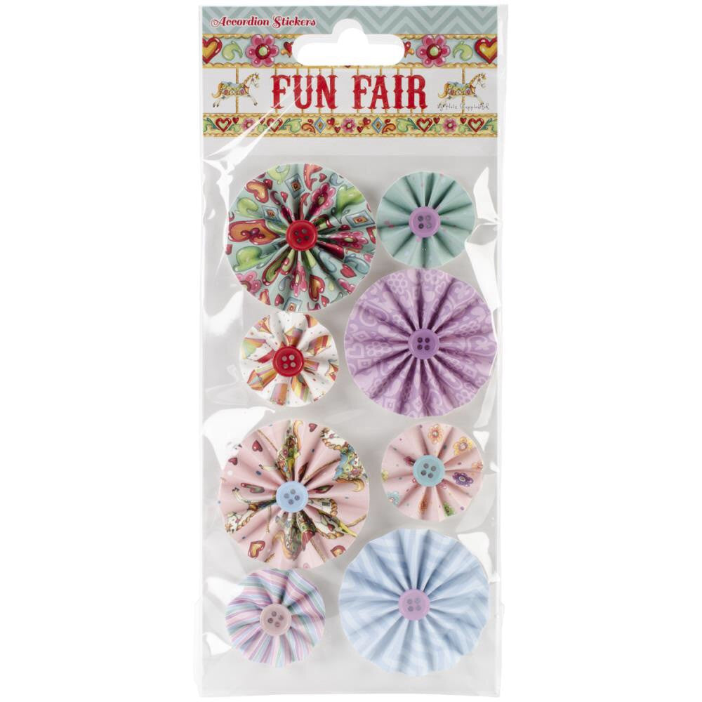 Helz Fun Fair Accordion Stickers 8 pc - Scrapbook Kyandyland