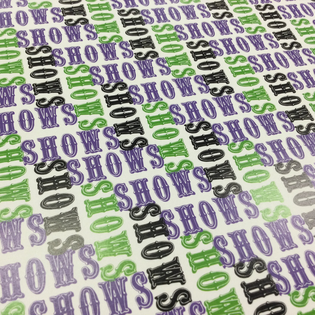 Initial Scramble SHOWS LIME & PURPLE 12X12 Paper Scrapbook Customs