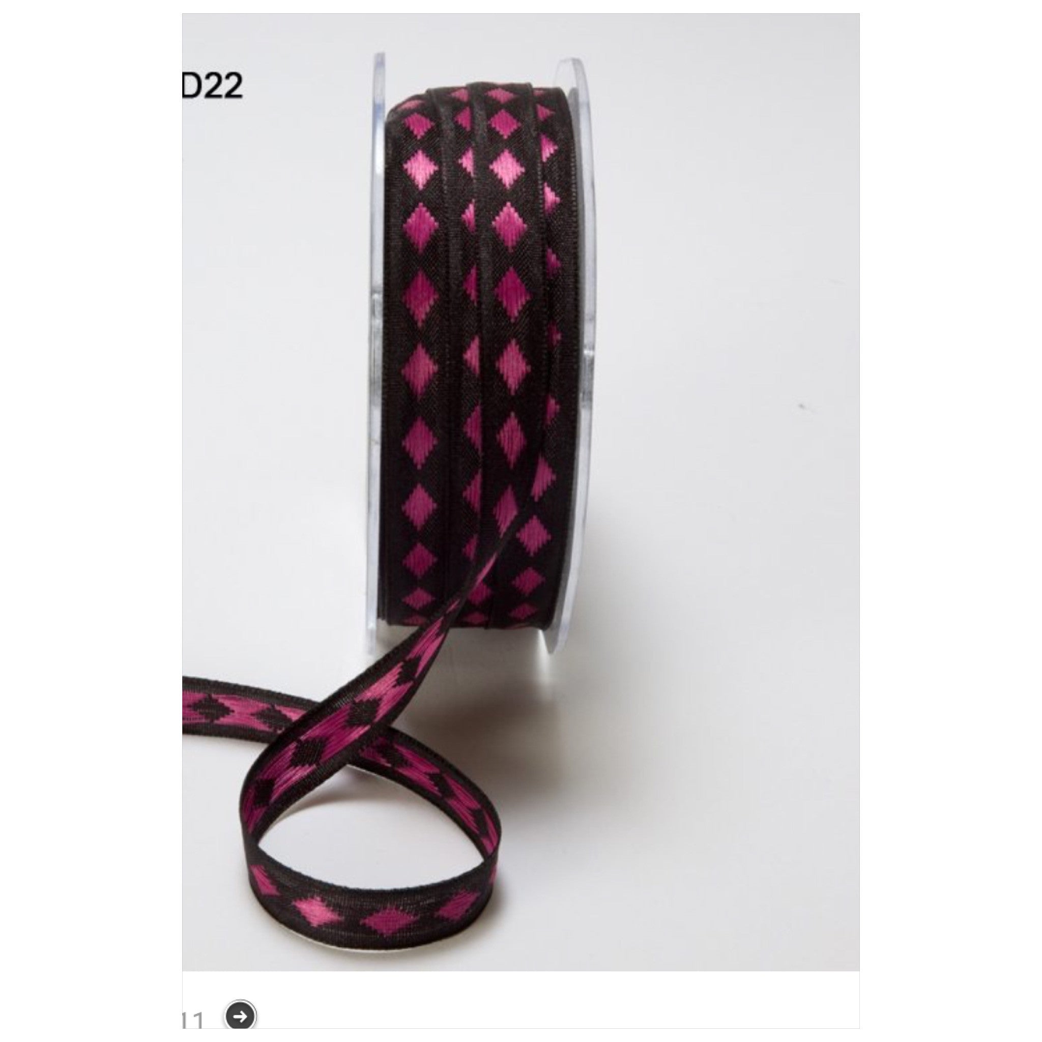 May Arts 3/8" Solid Diamond Ribbon 1 yard