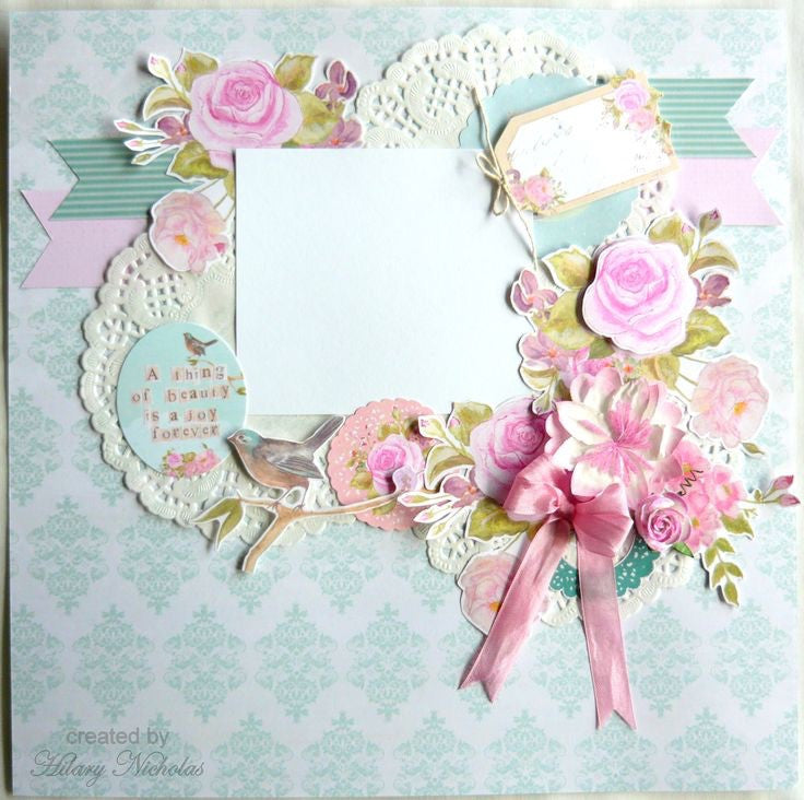 Kaisercraft TRUE ROMANCE 12"X12" Scrapbook Cardstock Sheet