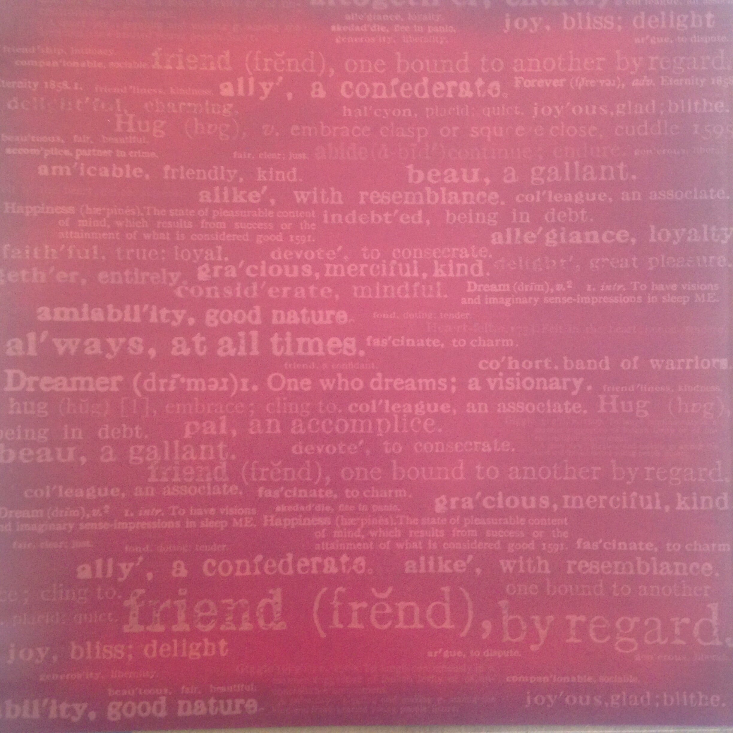 7 Gypsies FRIEND ROUGE 12"X12" Scrapbook Paper