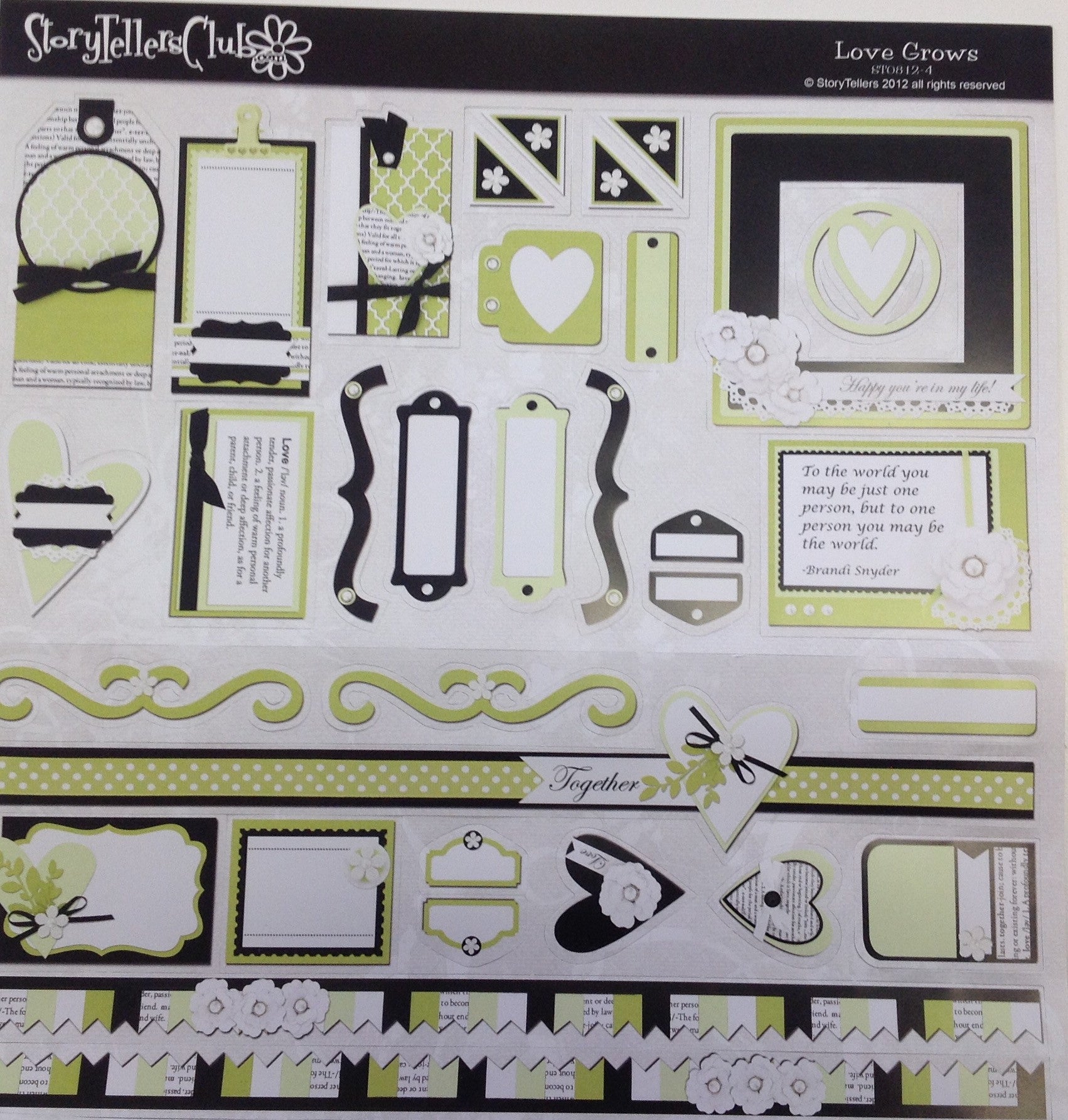 StoryTellers LOVE GROWS DIECUTS 12"X12"