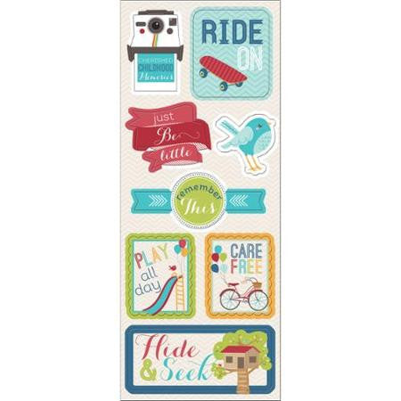 Imaginisce RIDE ON Chipboard Stickers 8pc - Scrapbook Kyandyland