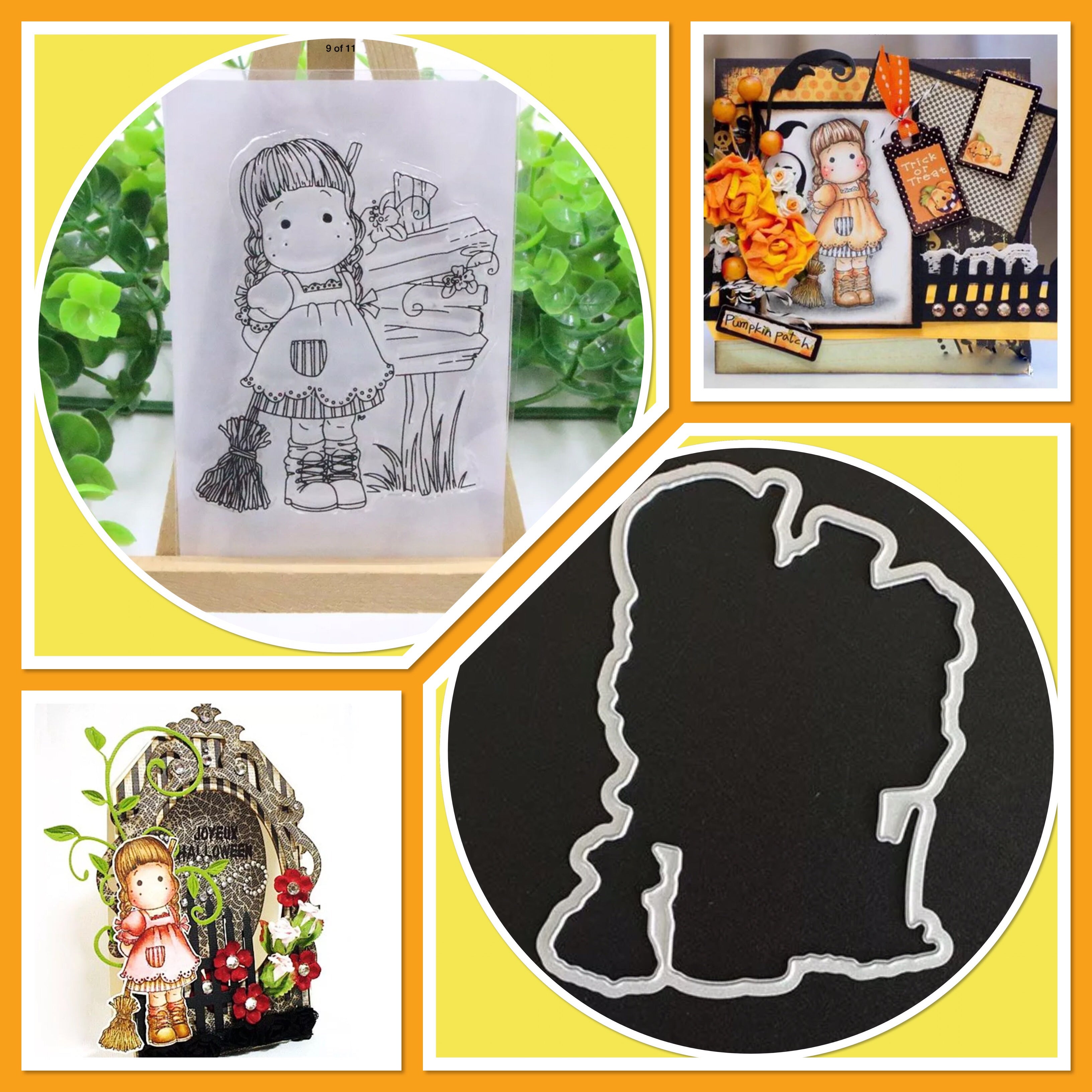 Magnolia SO SPOOKY TILDA Clear Acylic Stamp & Die Set Scrapbooksrus