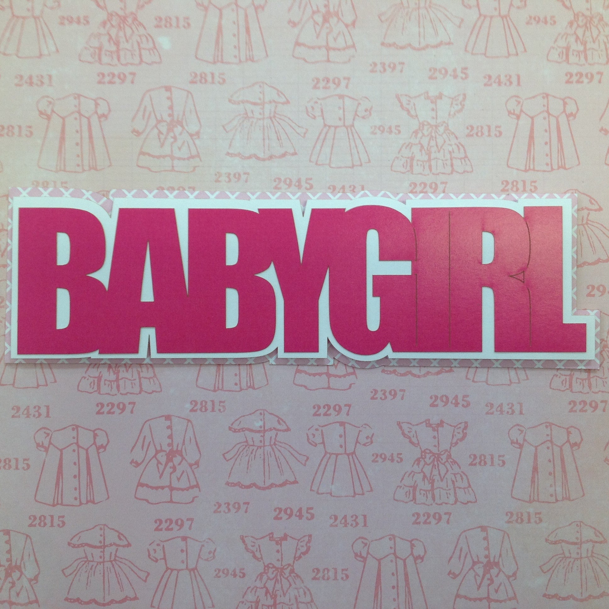 Laser Cut BABY GIRL Laser Cut Scrapbook Title 2.5"X8" @Scrapbooksrus