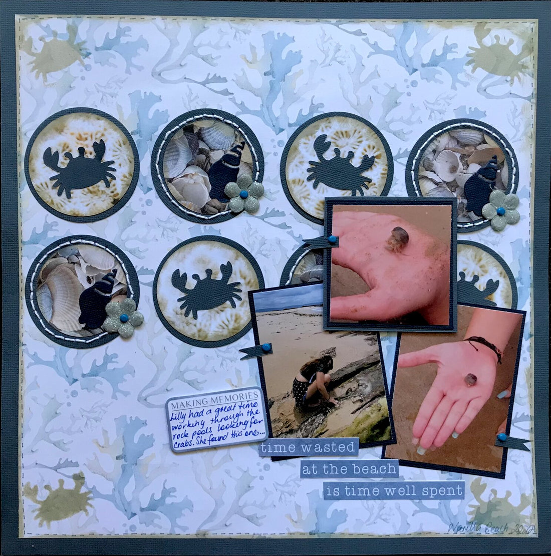 Kaisercraft Cardstock 12"X12" DUSTY BLUE Weave