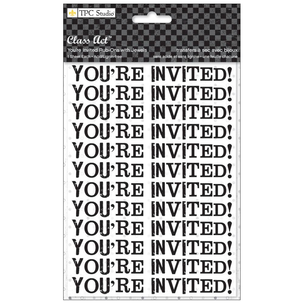 ANW Crestwood CLASS ACT Rub-Ons With Jewels 4.5"X6" - Scrapbook Kyandyland