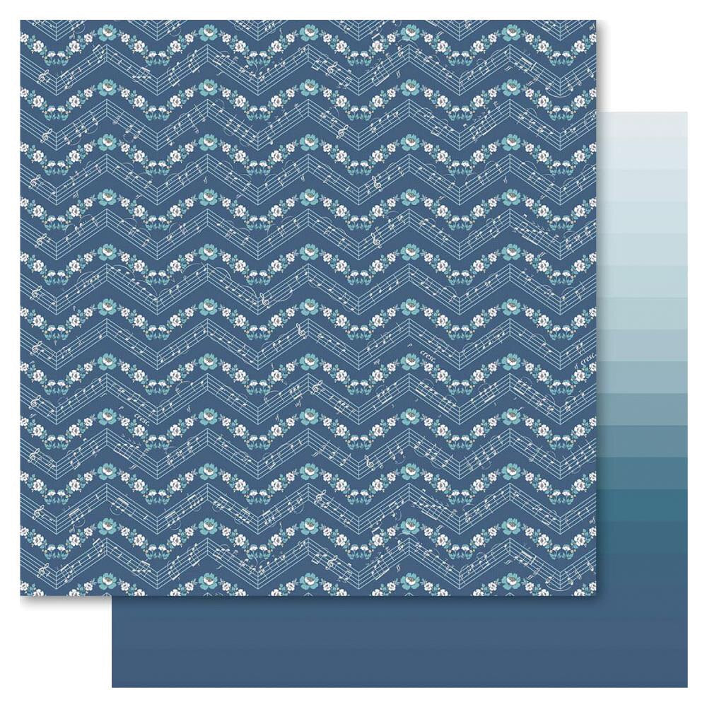 Bella! Something Blue FLORAL 12x12 Scrapbook Paper Scrapbooksrus