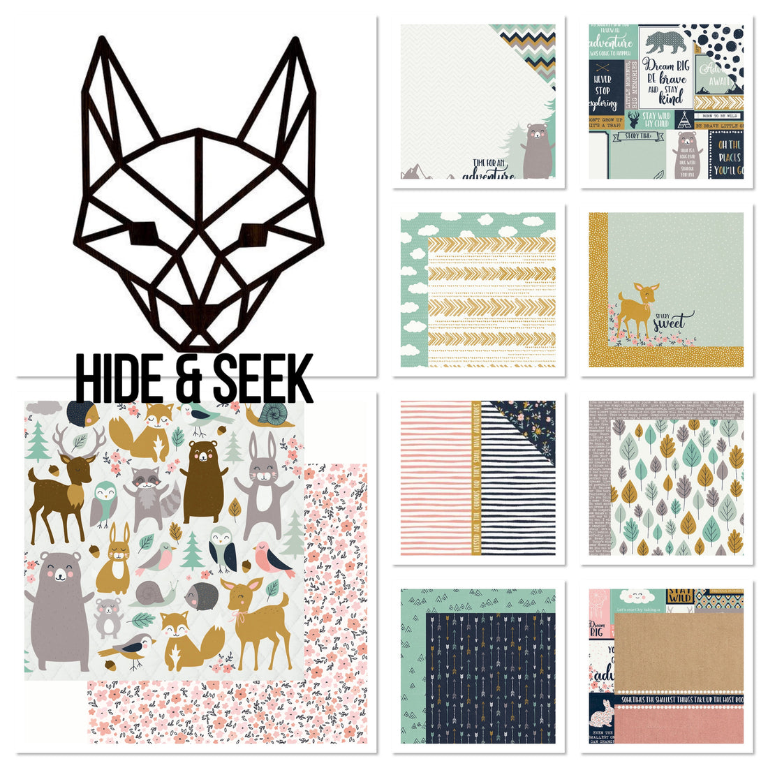 Kaisercraft HIDE & SEEK 12X12 Outdoor Scrapbook Kit 18pc