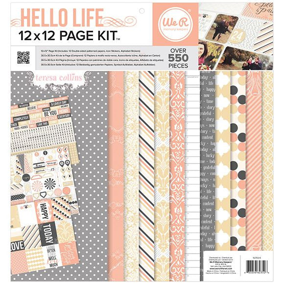 We RM HELLO LIFE Teresa Collins 12"x12" 550 Piece Page Kit